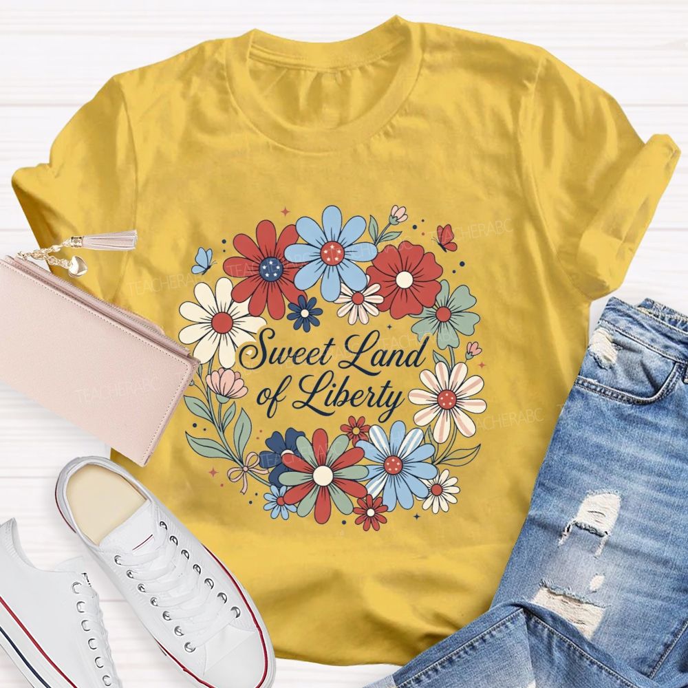 Sweet Land Of Liberty 4th Of July Usa 250th Anniversary T-shirt