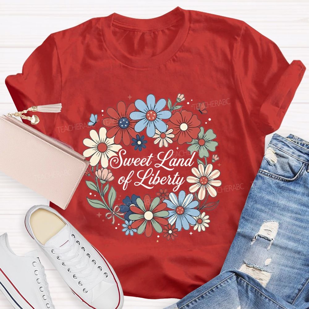Sweet Land Of Liberty 4th Of July Usa 250th Anniversary T-shirt