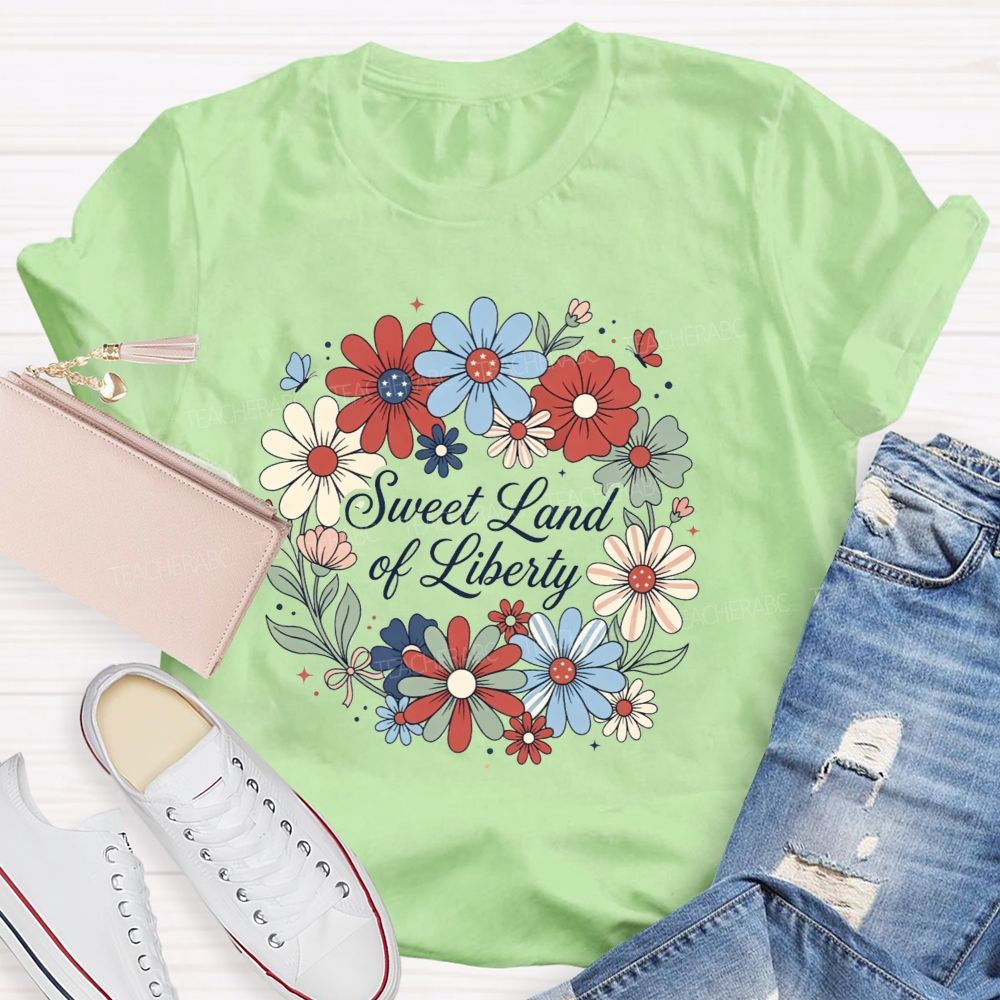Sweet Land Of Liberty 4th Of July Usa 250th Anniversary T-shirt