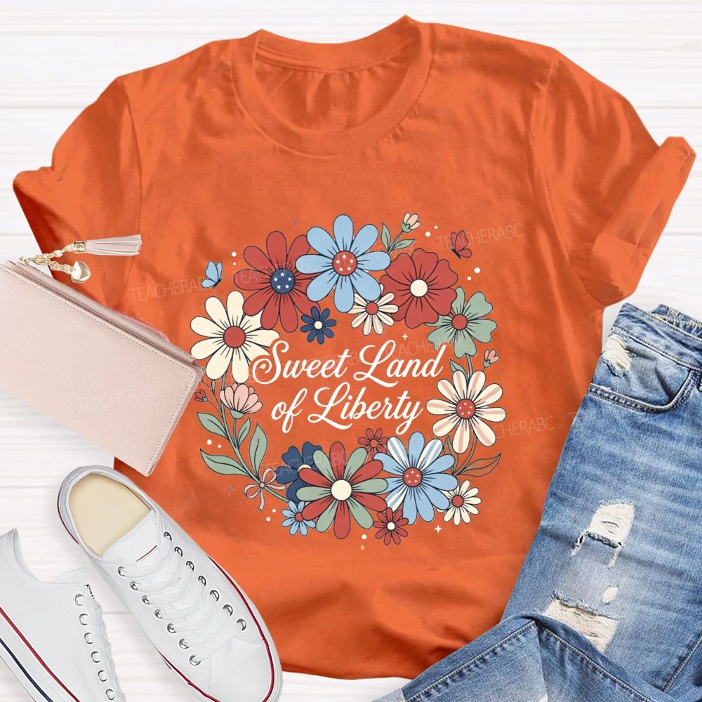 Sweet Land Of Liberty 4th Of July Usa 250th Anniversary T-shirt