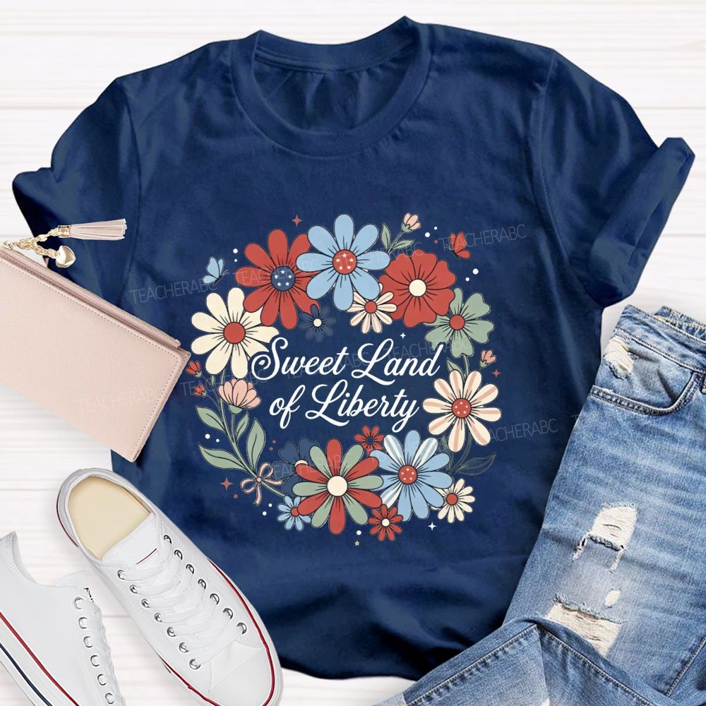 Sweet Land Of Liberty 4th Of July Usa 250th Anniversary T-shirt