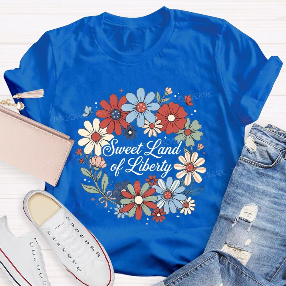 Sweet Land Of Liberty 4th Of July Usa 250th Anniversary T-shirt