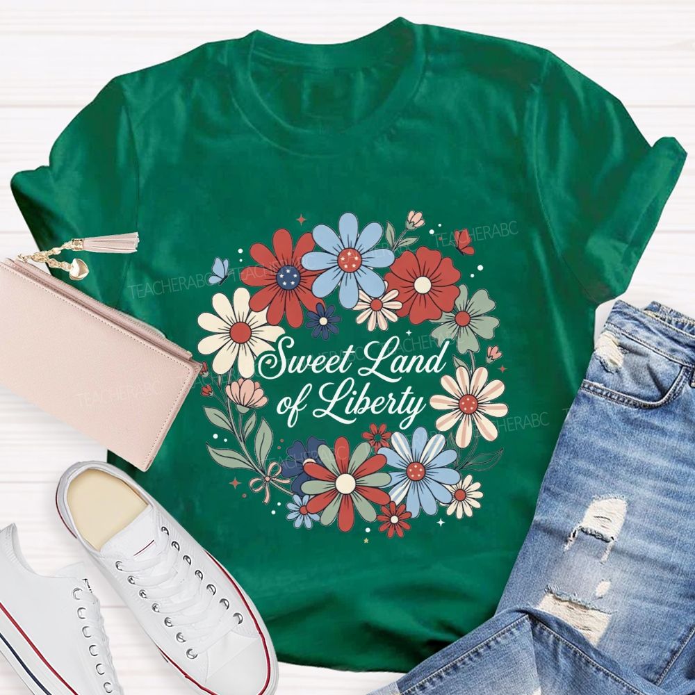 Sweet Land Of Liberty 4th Of July Usa 250th Anniversary T-shirt