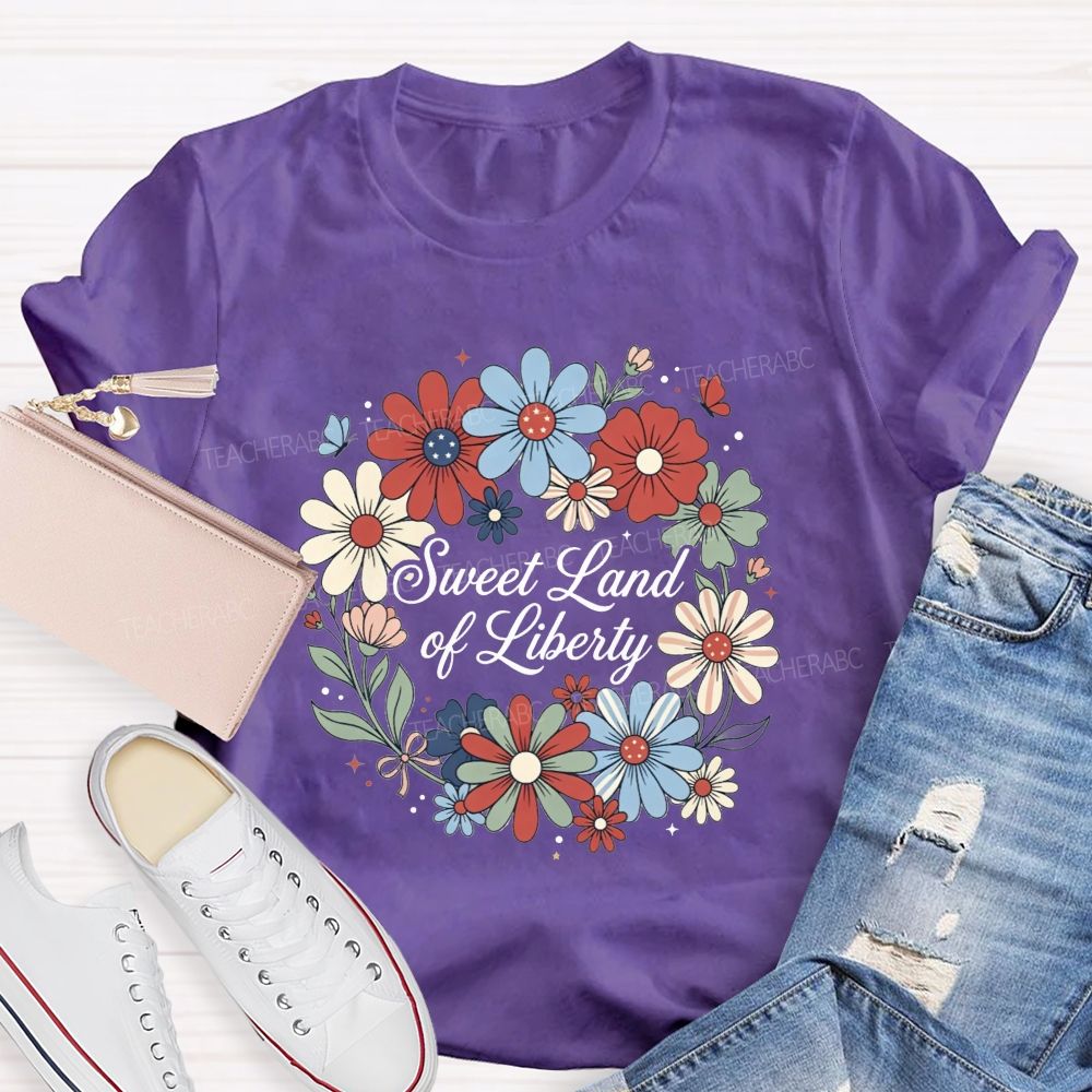 Sweet Land Of Liberty 4th Of July Usa 250th Anniversary T-shirt