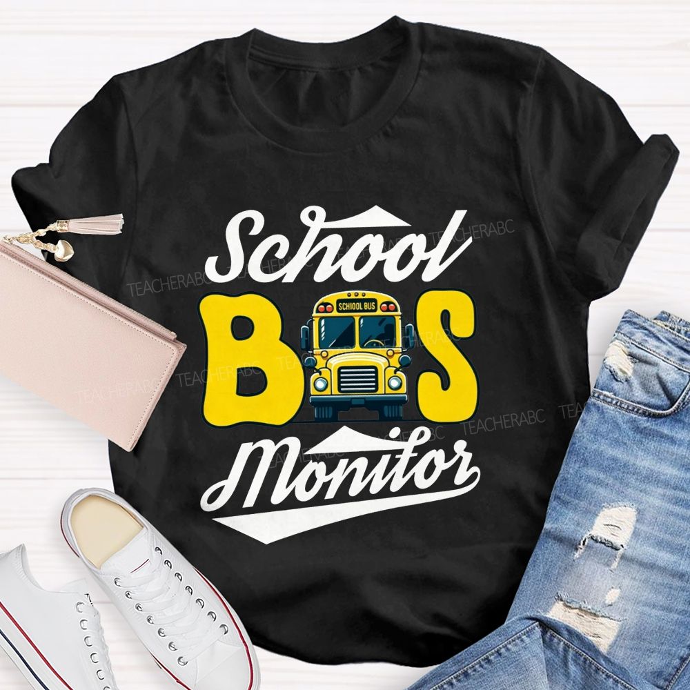 School Bus Monitor Keep Kids Safe On Bus T-shirt
