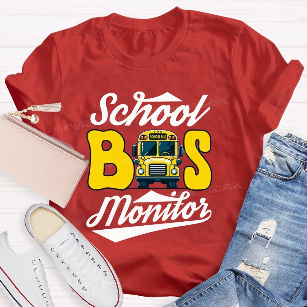 School Bus Monitor Keep Kids Safe On Bus T-shirt