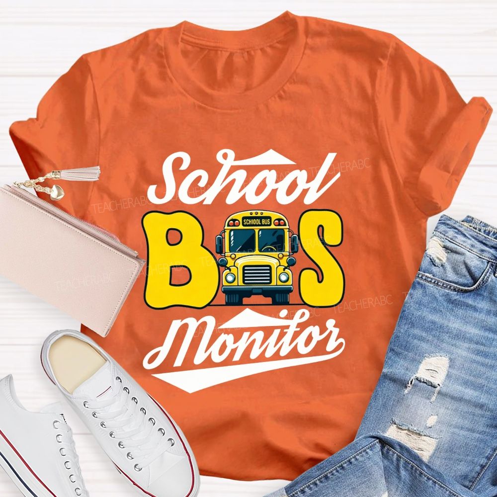 School Bus Monitor Keep Kids Safe On Bus T-shirt