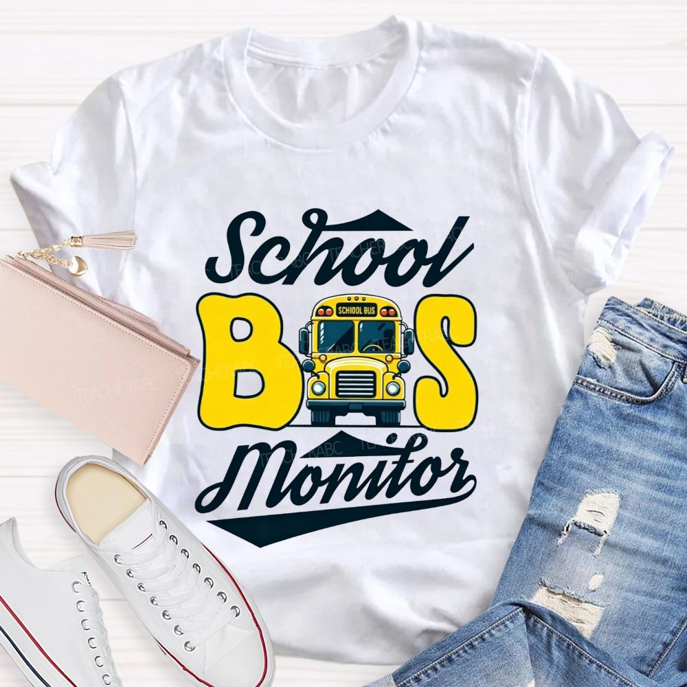 School Bus Monitor Keep Kids Safe On Bus T-shirt