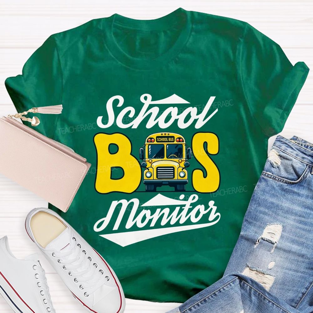 School Bus Monitor Keep Kids Safe On Bus T-shirt