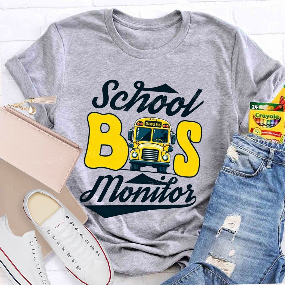 School Bus Monitor Keep Kids Safe On Bus T-shirt