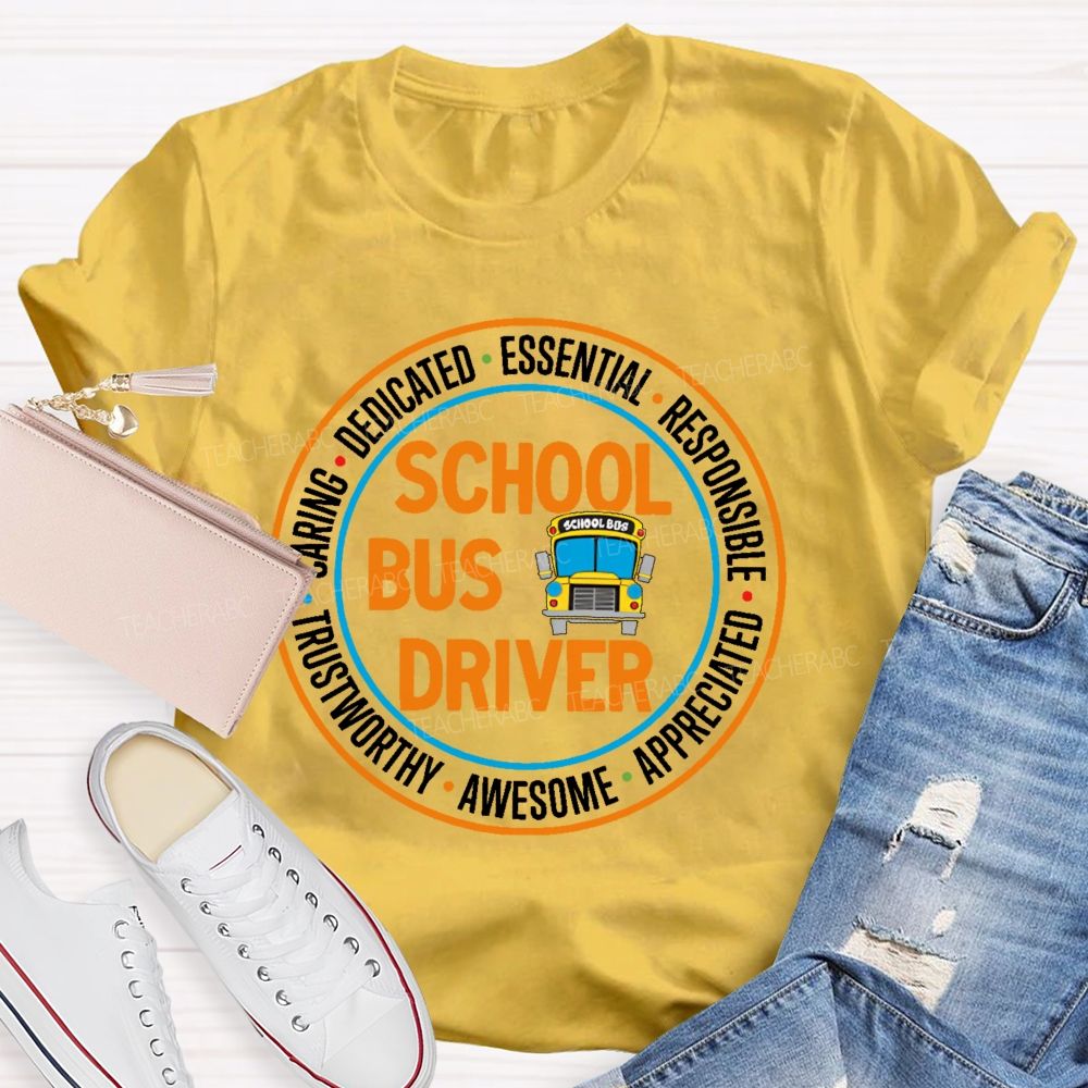 School Bus Driver Essential  Teacher T-shirt