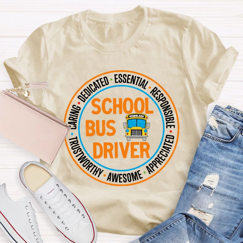 School Bus Driver Essential  Teacher T-shirt