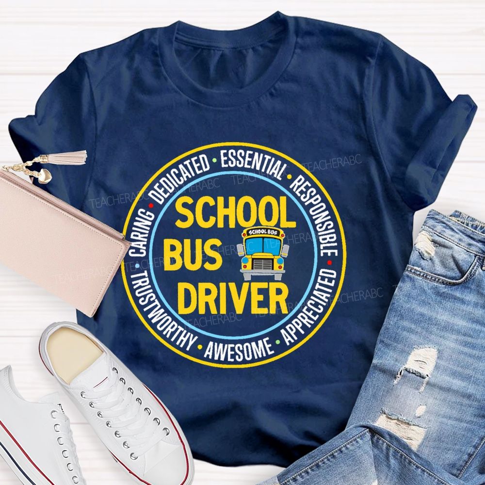 School Bus Driver Essential  Teacher T-shirt
