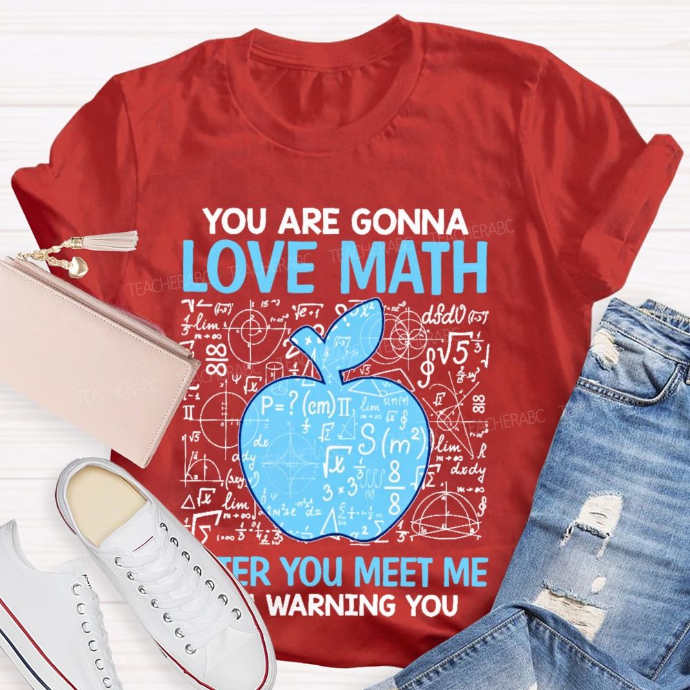 You Are Gonna Love Math After You Meet Me I'm Warning You Graphics  Teacher T-shirt