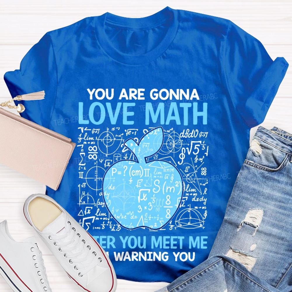 You Are Gonna Love Math After You Meet Me I'm Warning You Graphics  Teacher T-shirt