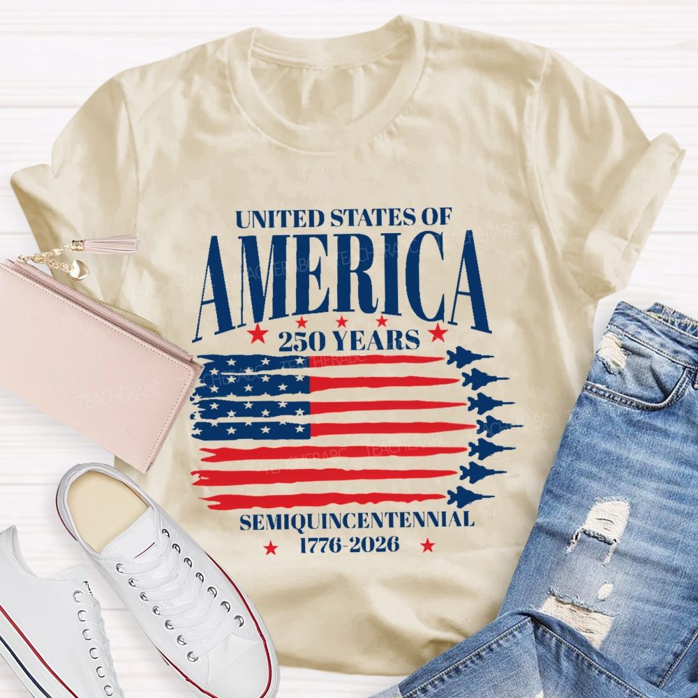United States Of America 250 Years Semiquincentennial  Teacher T-shirt