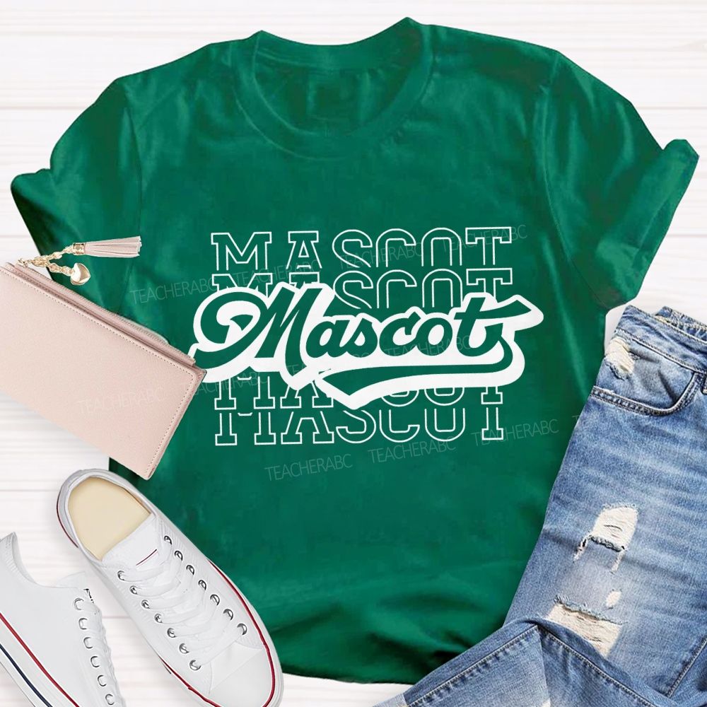 Personalized Mascot Mixed-Font Typographic Prints Teacher T-shirt