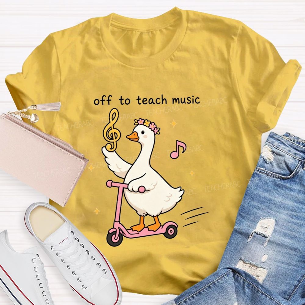 Off To Spread Musical Joy With My Favorite Goose Energy Teacher T-shirt