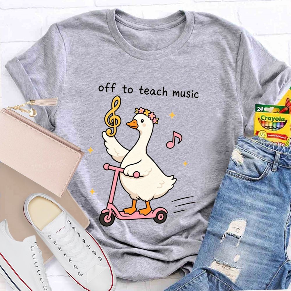 Off To Spread Musical Joy With My Favorite Goose Energy Teacher T-shirt