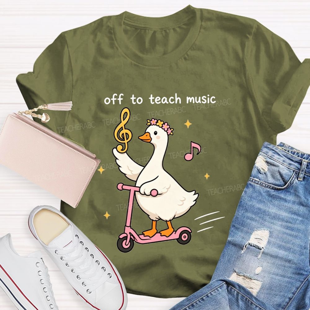 Off To Spread Musical Joy With My Favorite Goose Energy Teacher T-shirt
