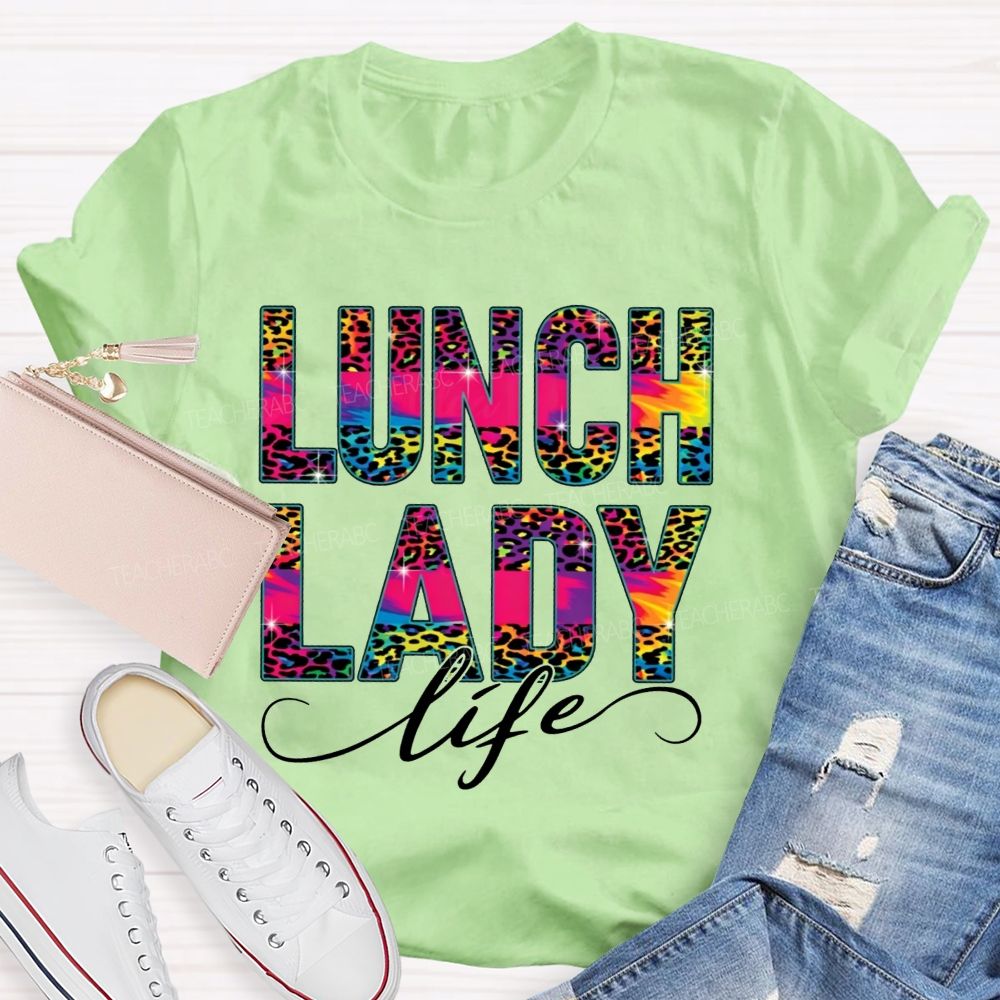 Lunch Lady Life Making Lunch Bright T-shirt