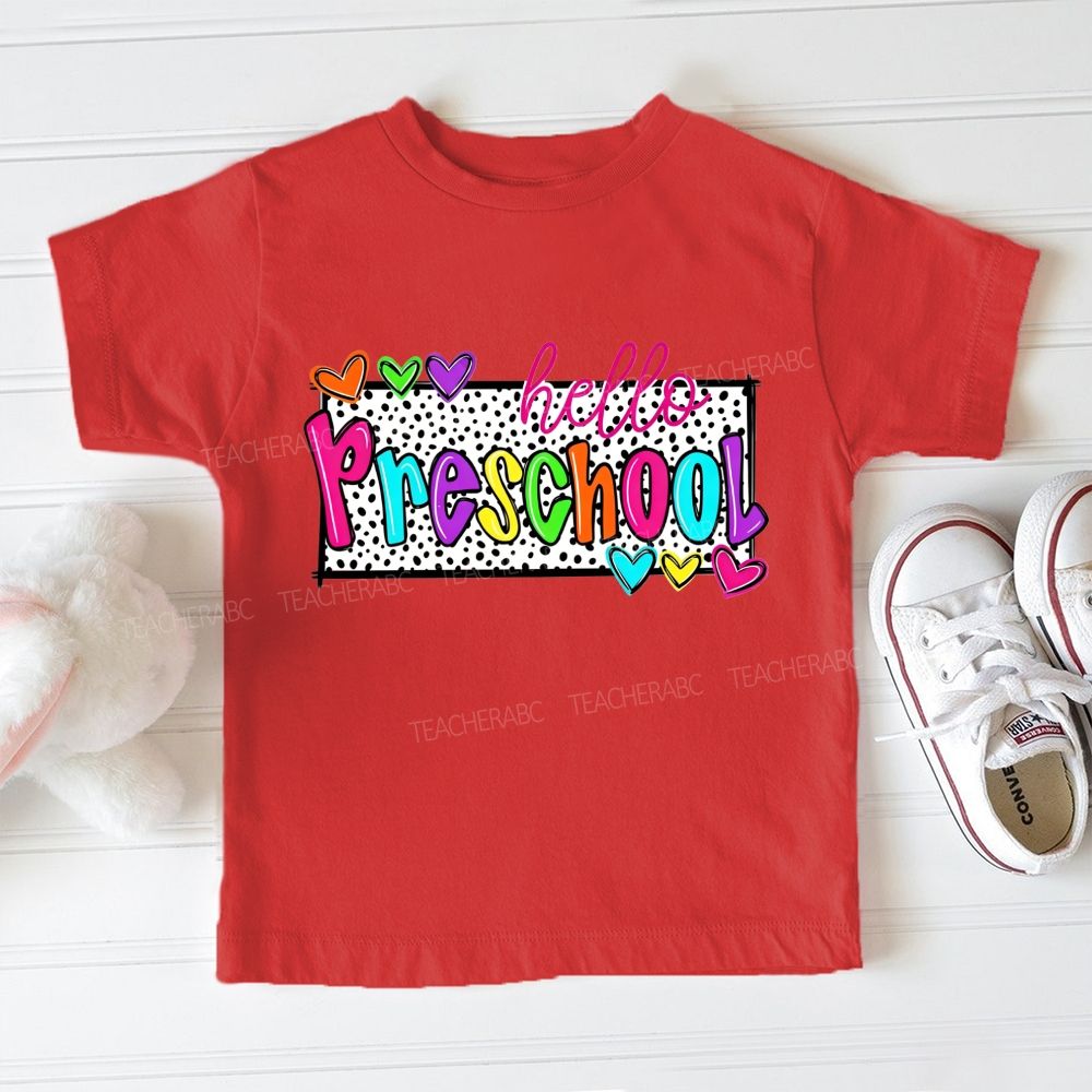 Personalized Grade Hello Preschool Here I Come Toddler T-shirts