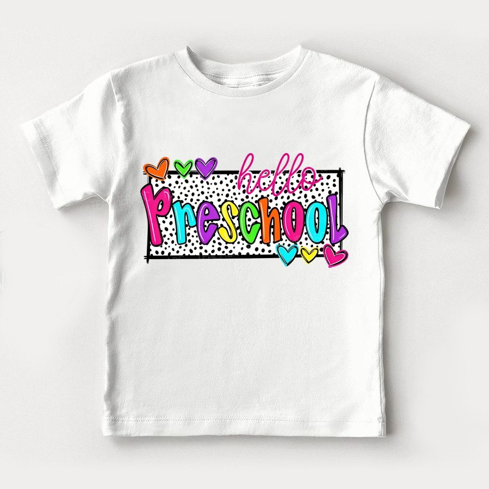 Personalized Grade Hello Preschool Here I Come Toddler T-shirts