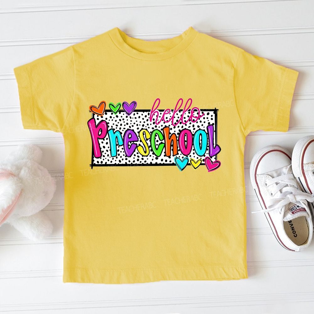 Personalized Grade Hello Preschool Here I Come Toddler T-shirts