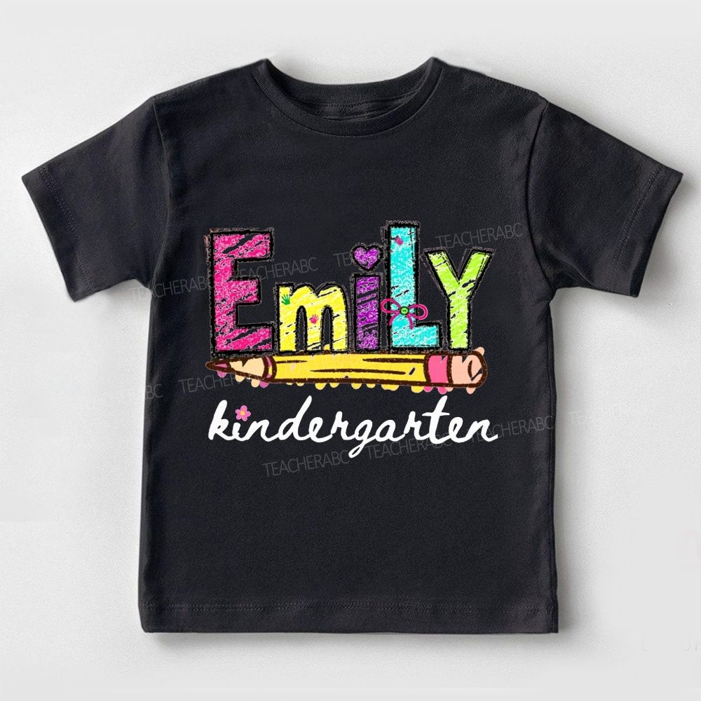 Personalized Name And Grade Kindergarten Ready Toddler T-shirts