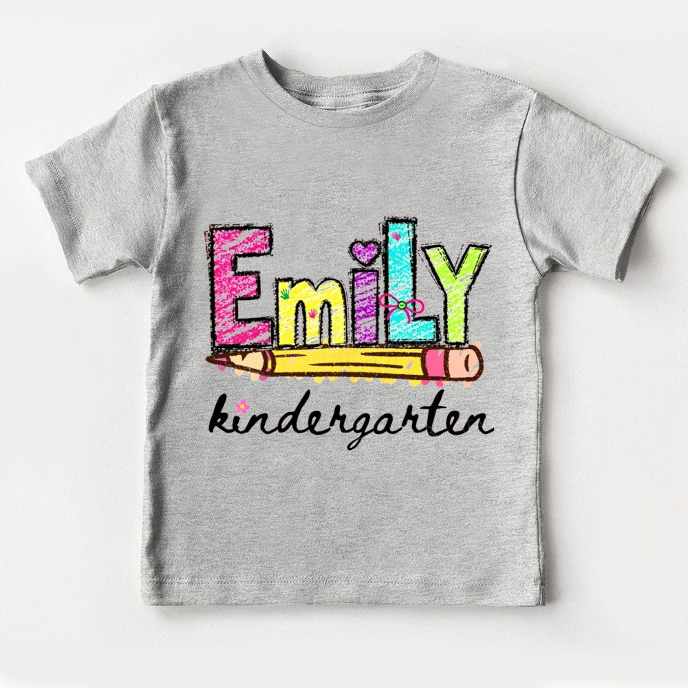 Personalized Name And Grade Kindergarten Ready Toddler T-shirts