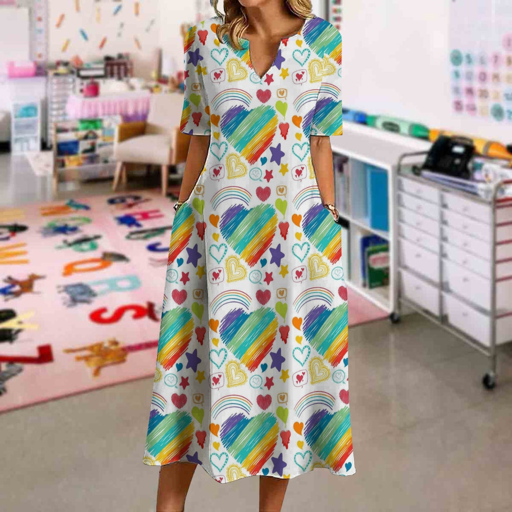 Rainbow Heart Dress