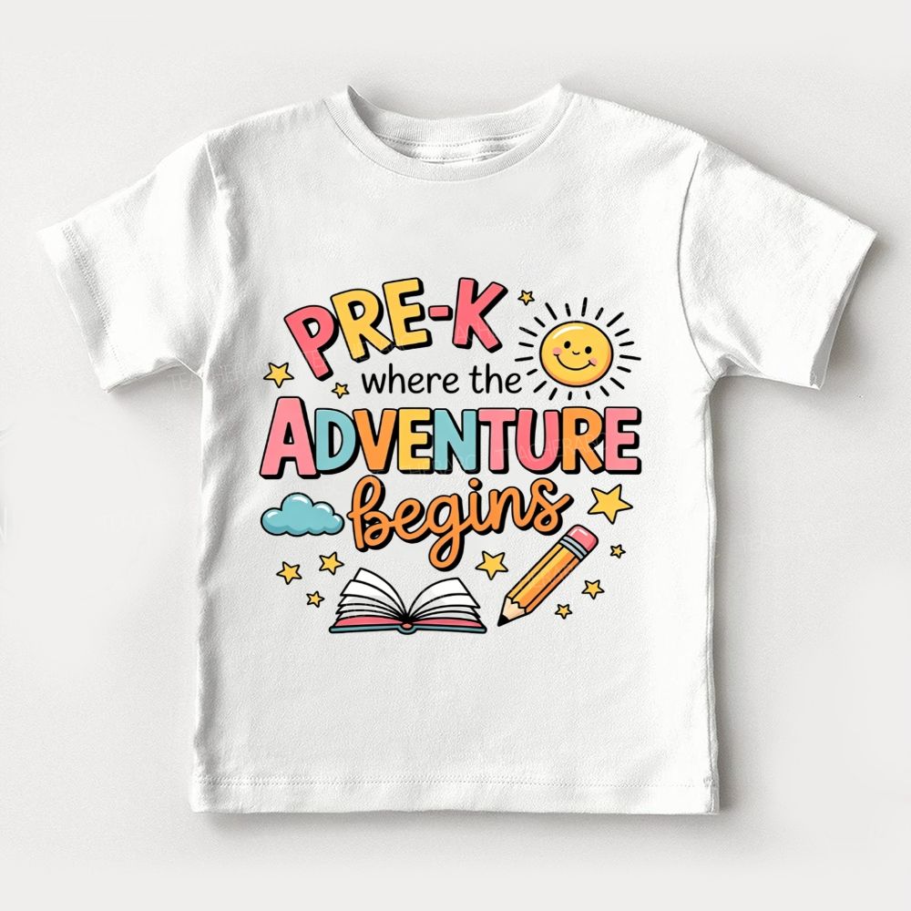 Personalized Grade Pre-K Where The Adventure Begins Toddler T-shirts