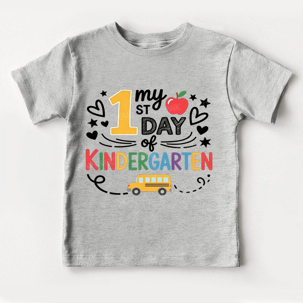 Personalized Grade My 1st Day Of Kindergarten Toddler T-shirts
