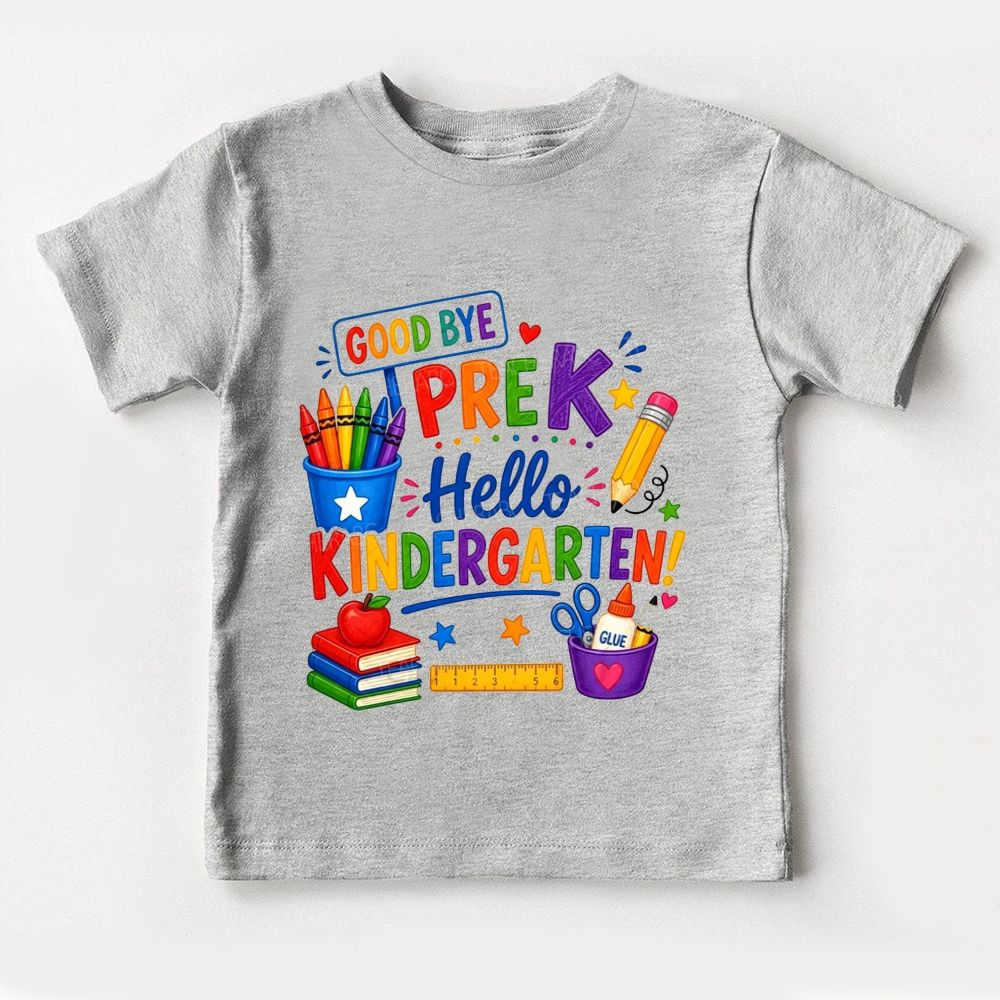 Personalized Grade Good Bye Prek Hello Kindergarten Toddler T-shirts