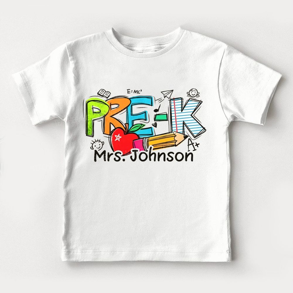 Personalized Name And Grade My Pre-K Classroom Toddler T-shirts
