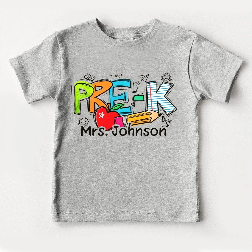 Personalized Name And Grade My Pre-K Classroom Toddler T-shirts