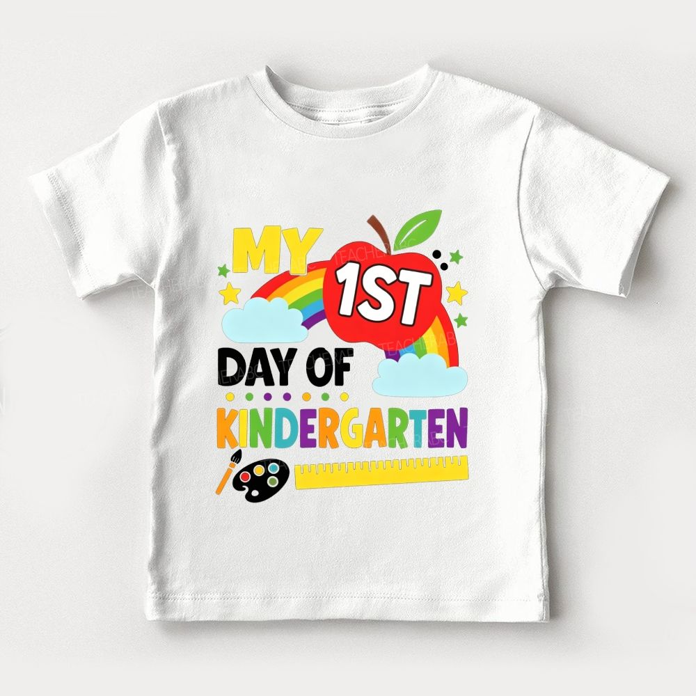 Personalized Grade My 1st Day Of Kindergarten Adventure Begins Toddler T-shirts