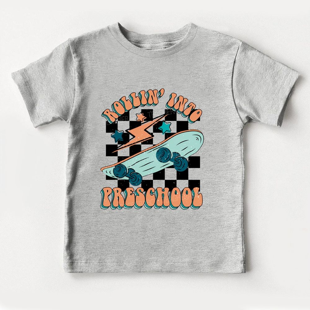 Personalized Grade Rollin' Into Preschool Toddler T-shirts