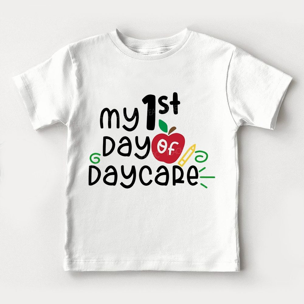 Personalized Grade My 1st Day Of Daycare Toddler T-shirts