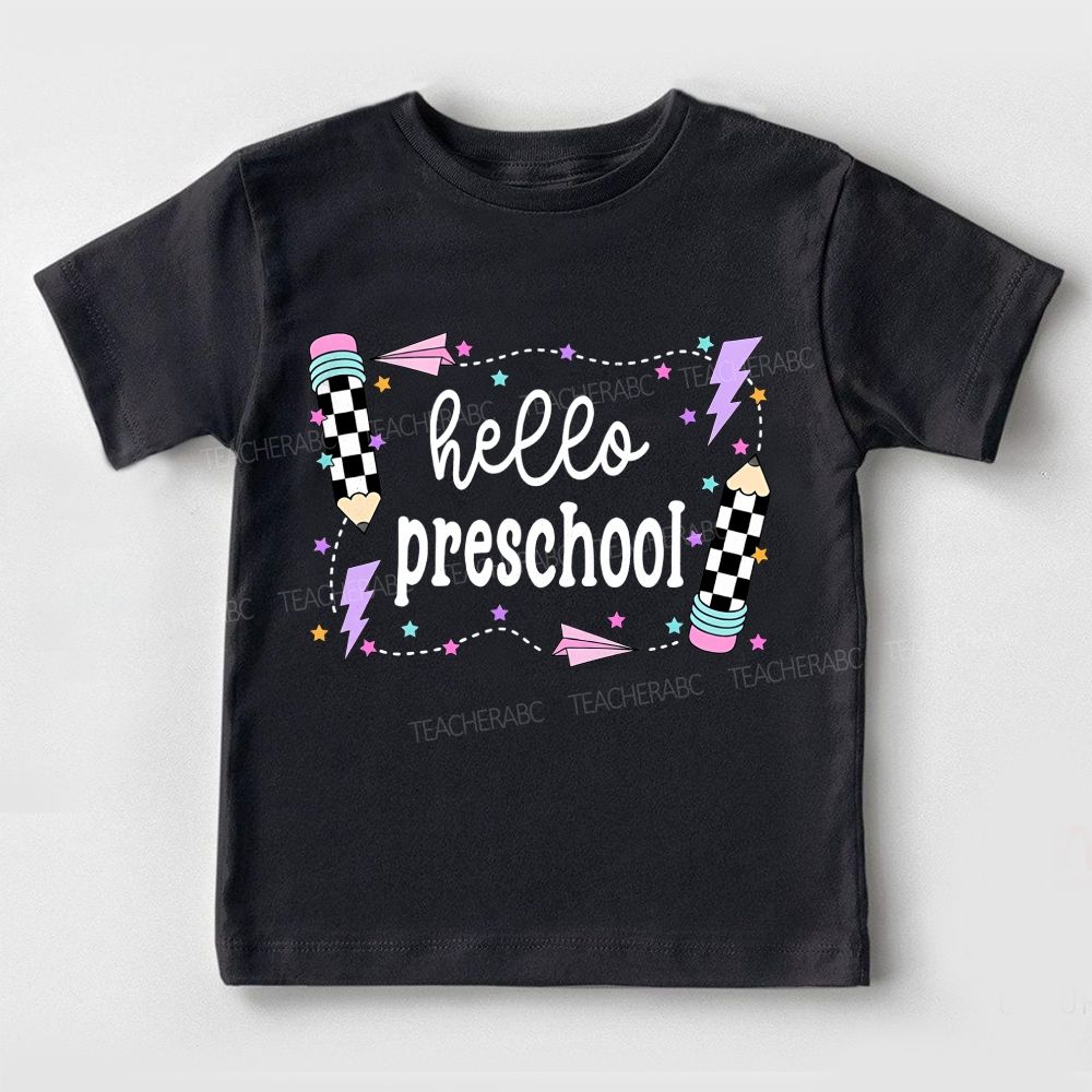 Personalized Grade Hello Preschool Ready Toddler T-shirts