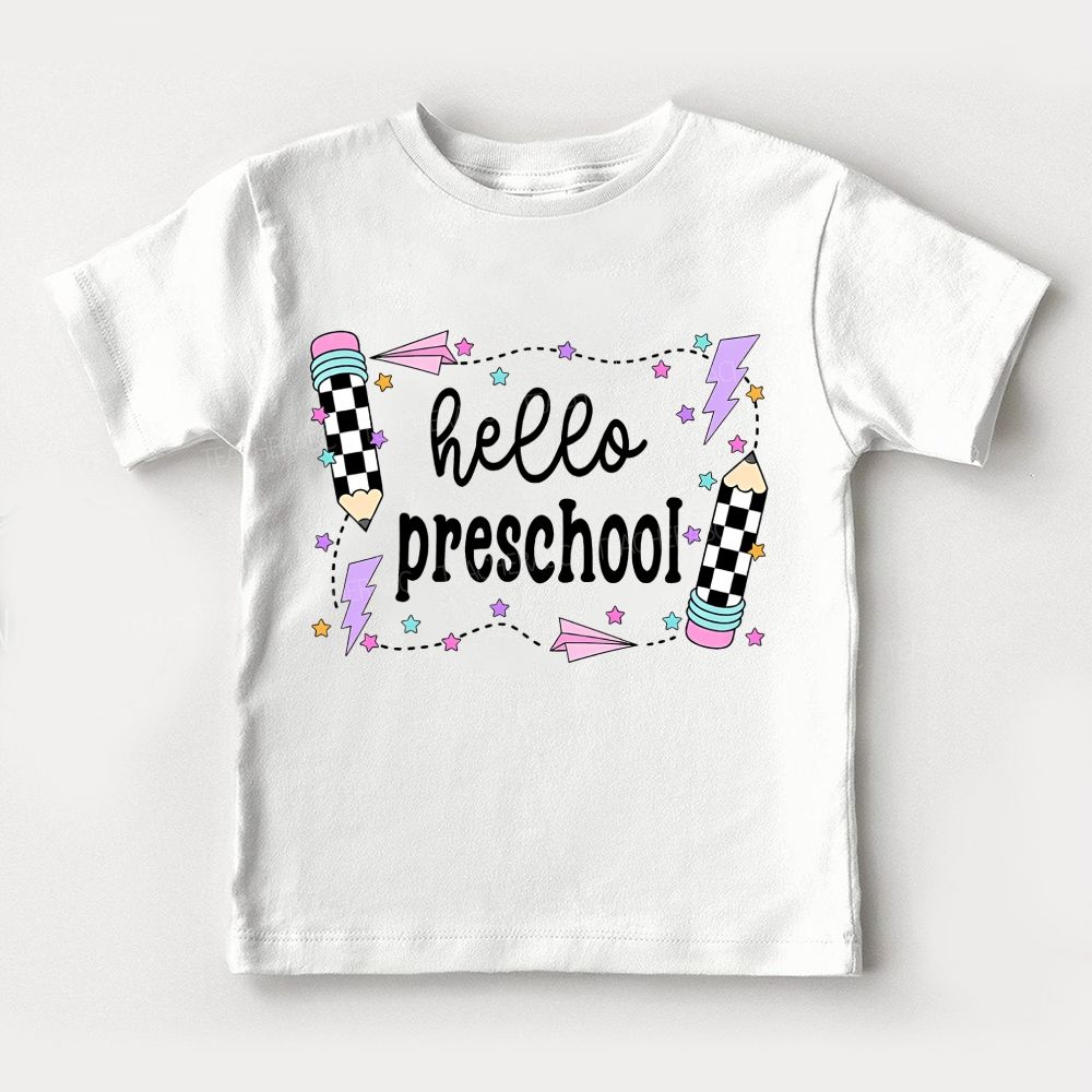 Personalized Grade Hello Preschool Ready Toddler T-shirts