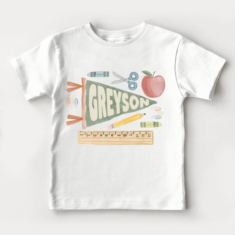 Personalized Name Kindergarten School Ready Toddler T-shirts