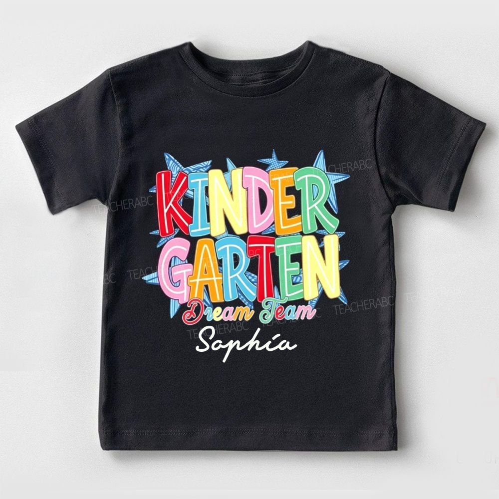 Personalized Name And Grade Dream Team Star Squad Toddler T-shirts