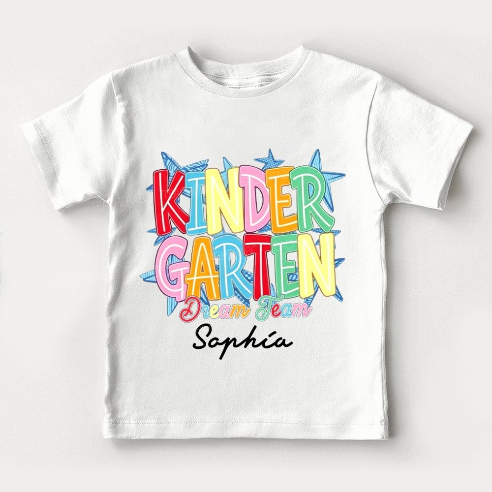 Personalized Name And Grade Dream Team Star Squad Toddler T-shirts