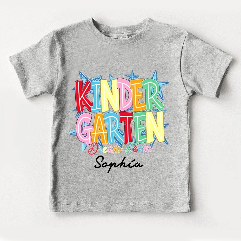 Personalized Name And Grade Dream Team Star Squad Toddler T-shirts