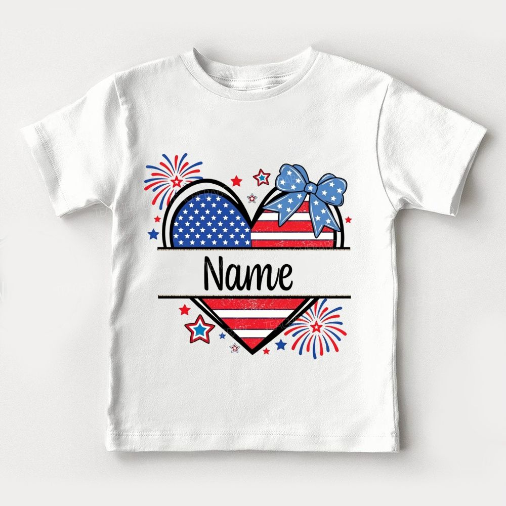 Personalized Name Kindergarten Patriotic And Proud Toddler T-shirts