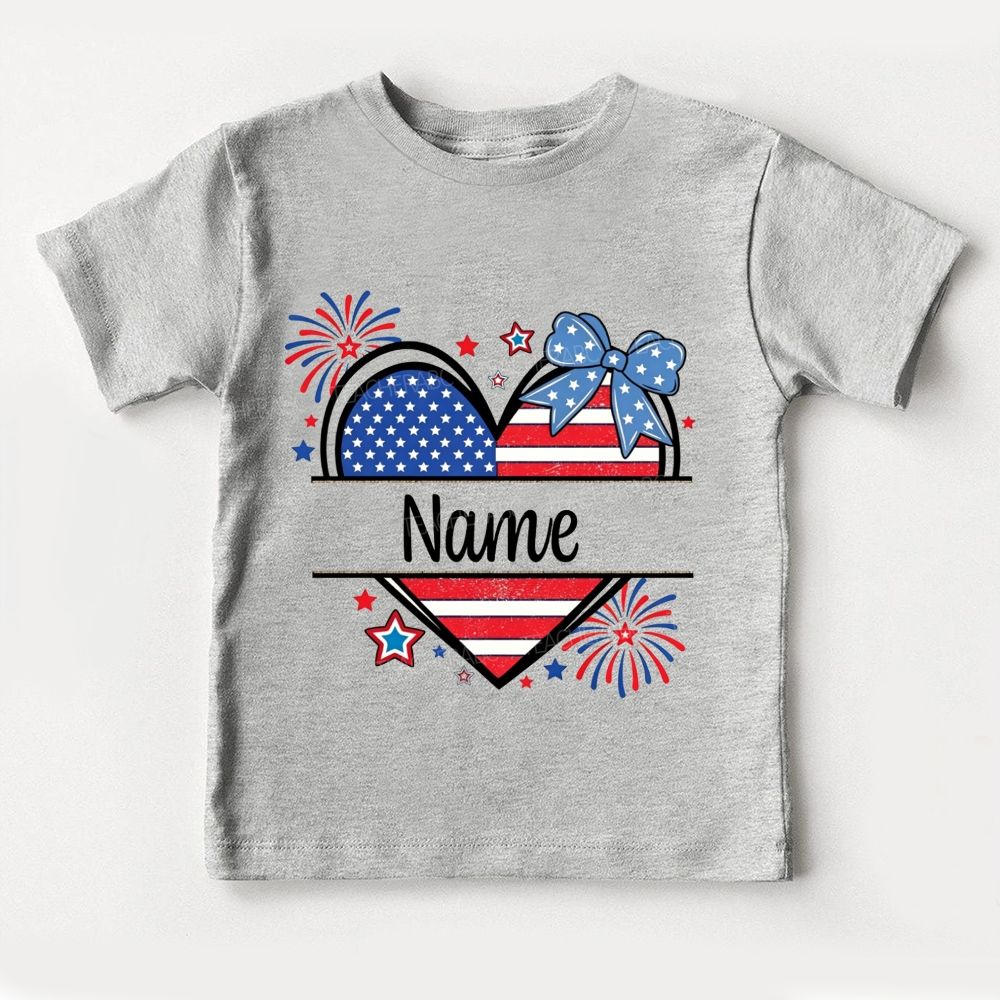 Personalized Name Kindergarten Patriotic And Proud Toddler T-shirts