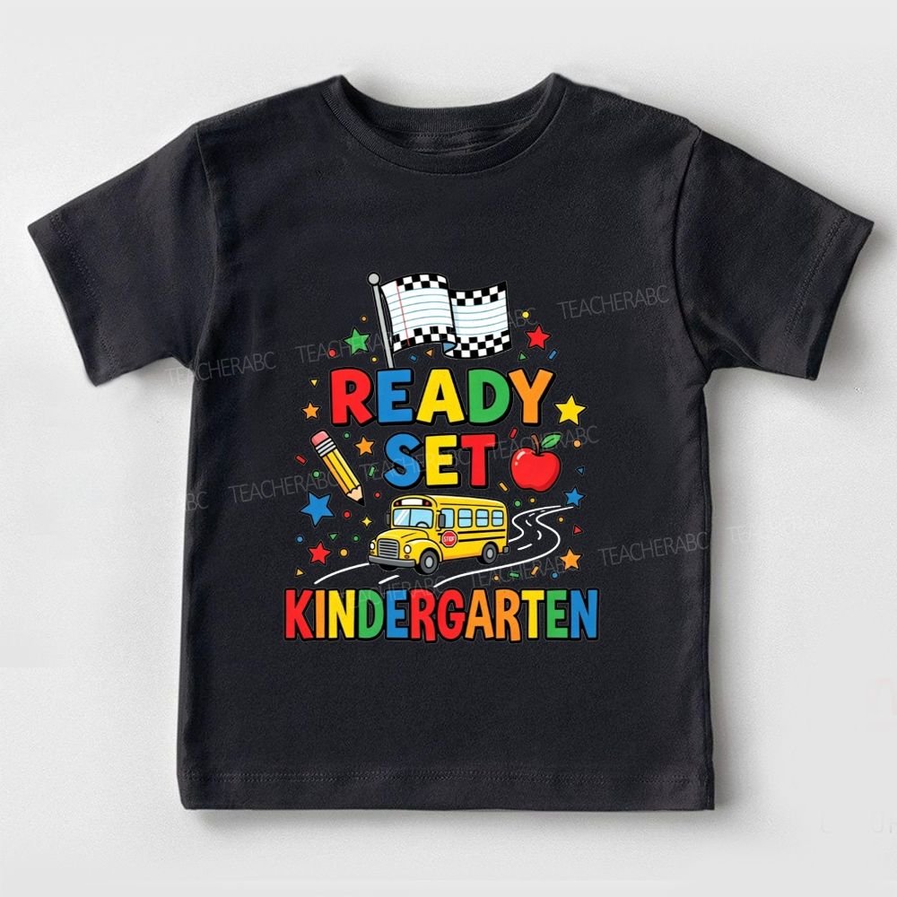Personalized Grade Ready Set Kindergarten Toddler T-shirts