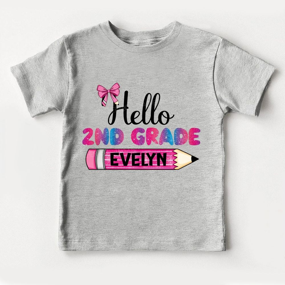 Personalized Name And Grade Hello 2nd Grade It'S Me Toddler T-shirts
