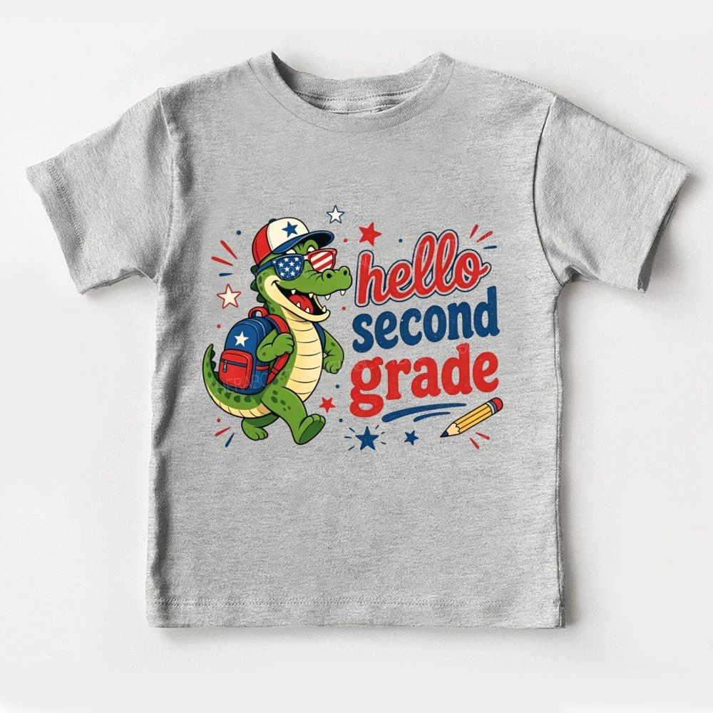 Personalized Grade Hello Second Grade Vibes Toddler T-shirts
